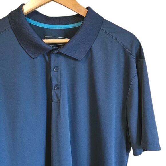 Eddie Bauer Motion Quick Dry Polo Casual Short Sleeve Shirt Navy Men's Size 2XL - Picture 2 of 6